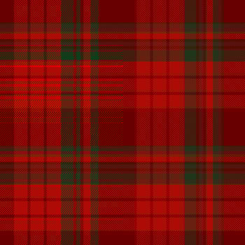 Festive red and green tartan plaid pattern with traditional Christmas tunes. Ideal for Christmas textiles. Buffalo seasonal gift wrap, festive home decor, apparel. Checkered Scottish textile. vector