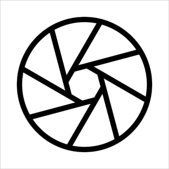 A new black and white image of a camera lens vector