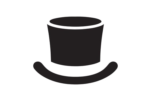 Top hat icon illustration vector
