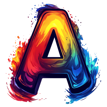 Fiery letter a logo design on transparent background a vibrant and colorful symbol for brands png