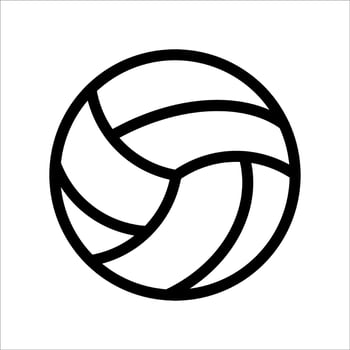 Volleyball ball icon vector