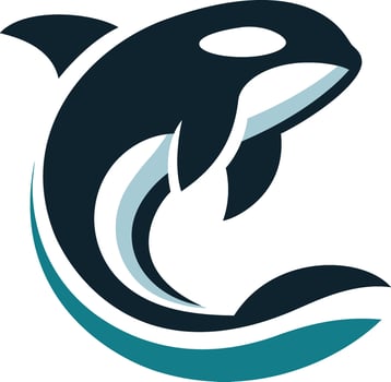 Orca Whale Logo Design vector