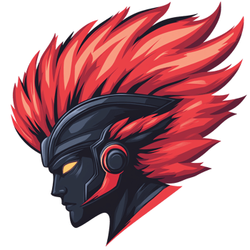 Fiery haired character side profile on transparent background digital art illustration png