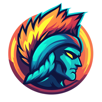 Fierce tribal warrior logo design on transparent background a powerful symbol of strength and courage png