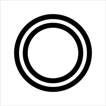 A new black and white circle icon on a white background vector