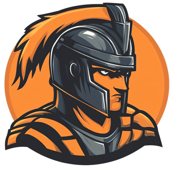A powerful illustration of a roman centurion on a transparent background perfect for logos designs and more png