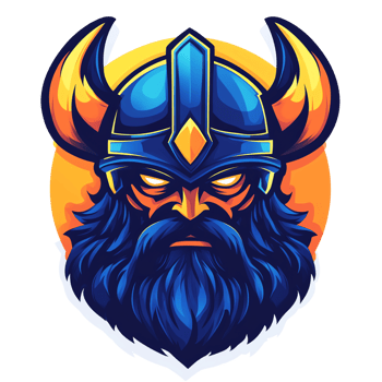 Fierce viking warrior logo design on transparent background a powerful symbol of strength and courage png