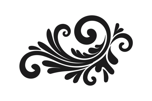 Elegant swirls intertwine to create a symmetrical and ornamental design, evoking a sense of movement and flow. cutouts png