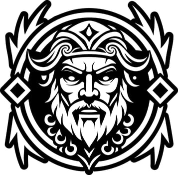 A filled style icon of terminus god tattoo vector