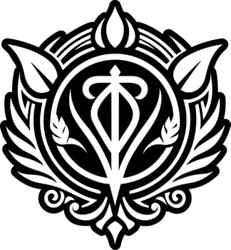 A filled style icon of diana symbol tattoo vector