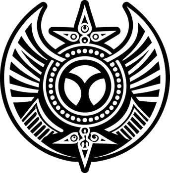 A filled style icon of launa deity symbol vector