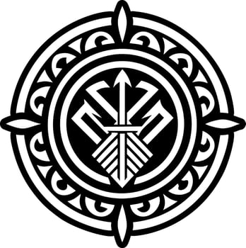 The symbol for the viking warrior is shown in this design vector
