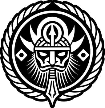 A solid style icon of parthian tattoo vector