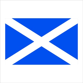 The flag of scotland is shown on a white background vector