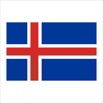 unique Icelandic flag vector