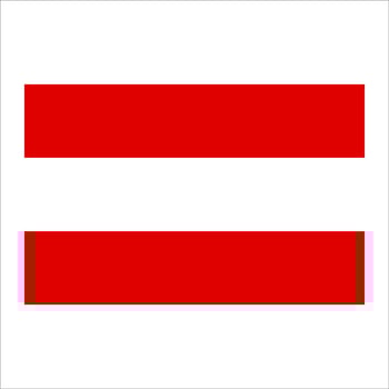 The flag of austria is shown on a white background vector