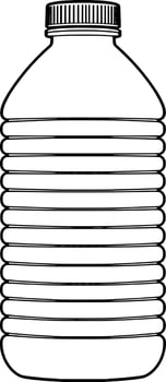 A Simple Line Drawing Of A Bowl Of Hot Soup With A Spoon vector