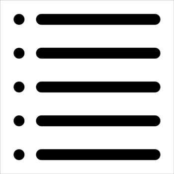 A list of four lines with black dots vector