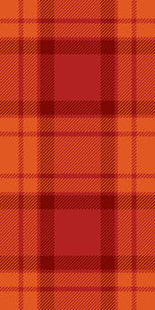 Vibrant autumnal plaid pattern in warm orange and dark red hues. Perfect for fallthemed designs, textile prints, website backgrounds, or seasonal branding. vector