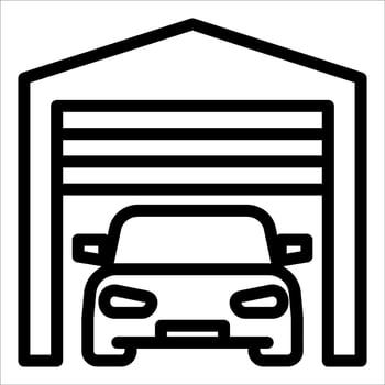 Car garage icon illustration vector