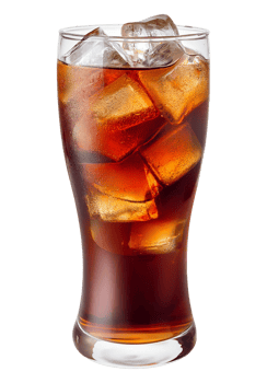Coke ice drink isolated on transparent background png