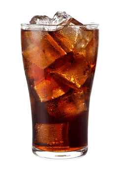 Isolated ice coke on transparent background png