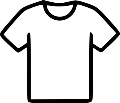 Outline Handdrawn T-Shirt Clothing Garment Icon vector