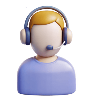 3D Customer Service Avatar With Headset Representing Online Support Team png