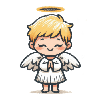 An angel with a white dress and wings png