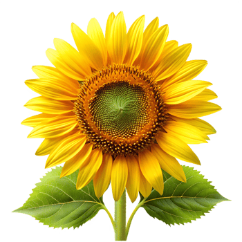 sunflower with leaf png