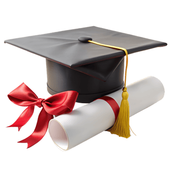 graduation cap and diploma png