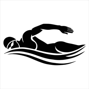 Artistic Swimming Race Clipart with Sports Theme vector