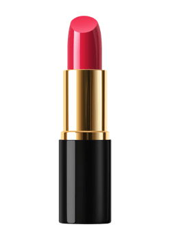 Red lipstick inside a stylish tube, isolated on transparent background png