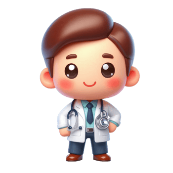 Doctor avatar with stethoscope png