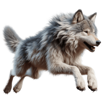 Wolf running transparent png