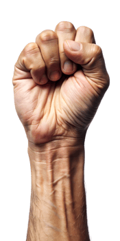 fist punching the air png