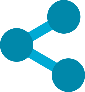Blue share sign icon png
