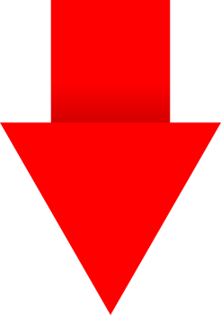 Red graph down business icon png