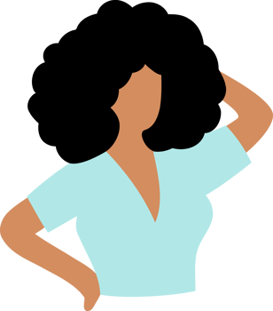 Blue beautiful women model doodle icon png