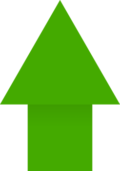 Green arrow graph growing uptrend png