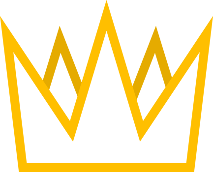 Yellow line crown png