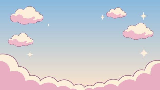 Fluffy Cartoon Cloud Background for Creative Animations vector