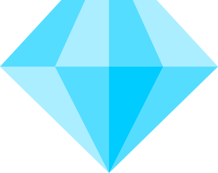 Blue diamond gem icon png