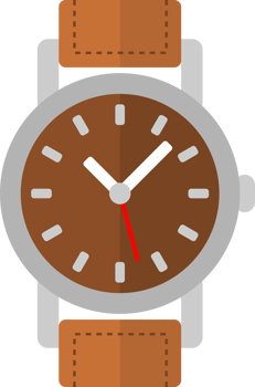 Brown watch time png