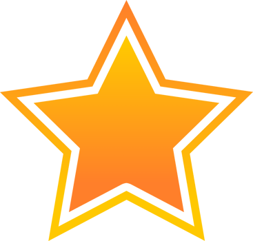 Orange doodle star png