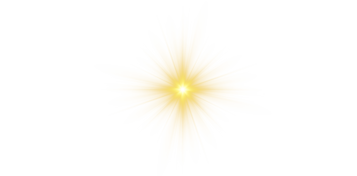 Neon illumination in yellow colors. Bright light lens. Spotlight spark. Stadium Lighting. Sunlight, Shiny stars png