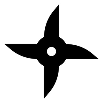 Shuriken icon . Ninja illustration sign or symbol. Throwing stars logo. vector