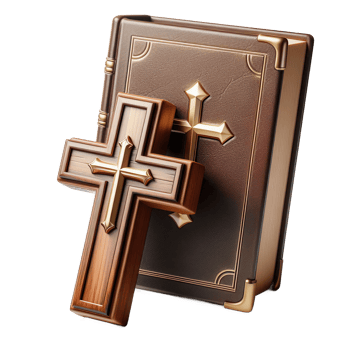Bibles guardian Wooden cross rests securely png