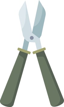 Green Hand Pruning Shears vector