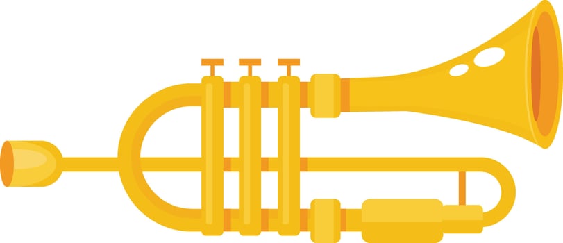 Yellow Brass Wind Instrument vector